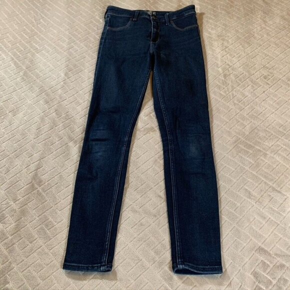 Abercrombie & Fitch Womens 26 Denim Jeans Blue Dark Wash Simone Jegging Stretch - Picture 1 of 11